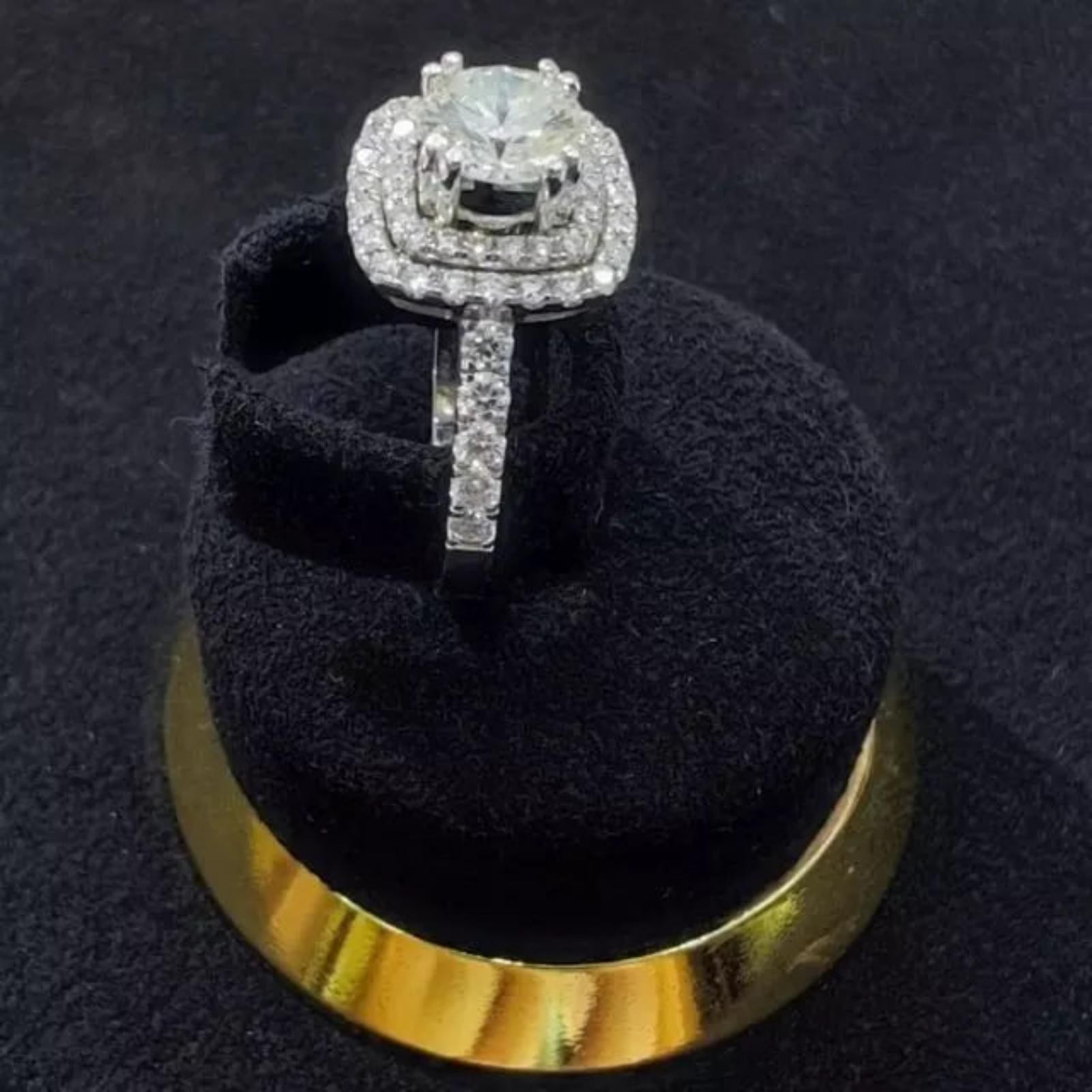 Anello di lusso più venduto, anello nuziale in acciaio inossidabile con diamante 6li GIA vvs2 i, 1 pezzo